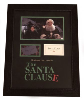 Santa's Business Card
When a man inadvertently makes Santa fall off of his roof on Christmas Eve, he finds himself magically recruited to take his place. From the 1994 Christmas film The Santa Clause, this is Santaâ€™s business card. Rushing outside, Scott Calvin (Tim Allen) startles Santa, causing him to lose his balance and fall off the roof breaking Santa's neck. Scott finds a card in the pocket of Santa's suit that states "If something should happen to me, put on my suit, the Reindeer will know what to do," after which Santa vanishes.
Keywords: Santa's Business Card